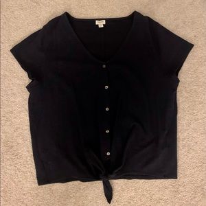 Navy J Crew tied top